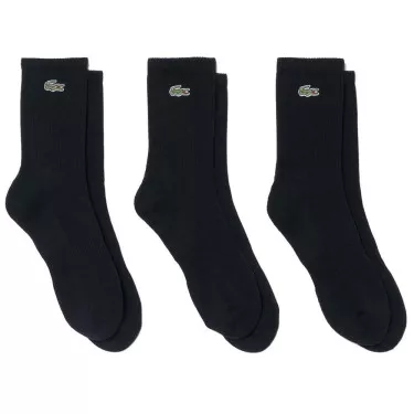 Lacoste Sport Long Black Socks (3 Pairs)