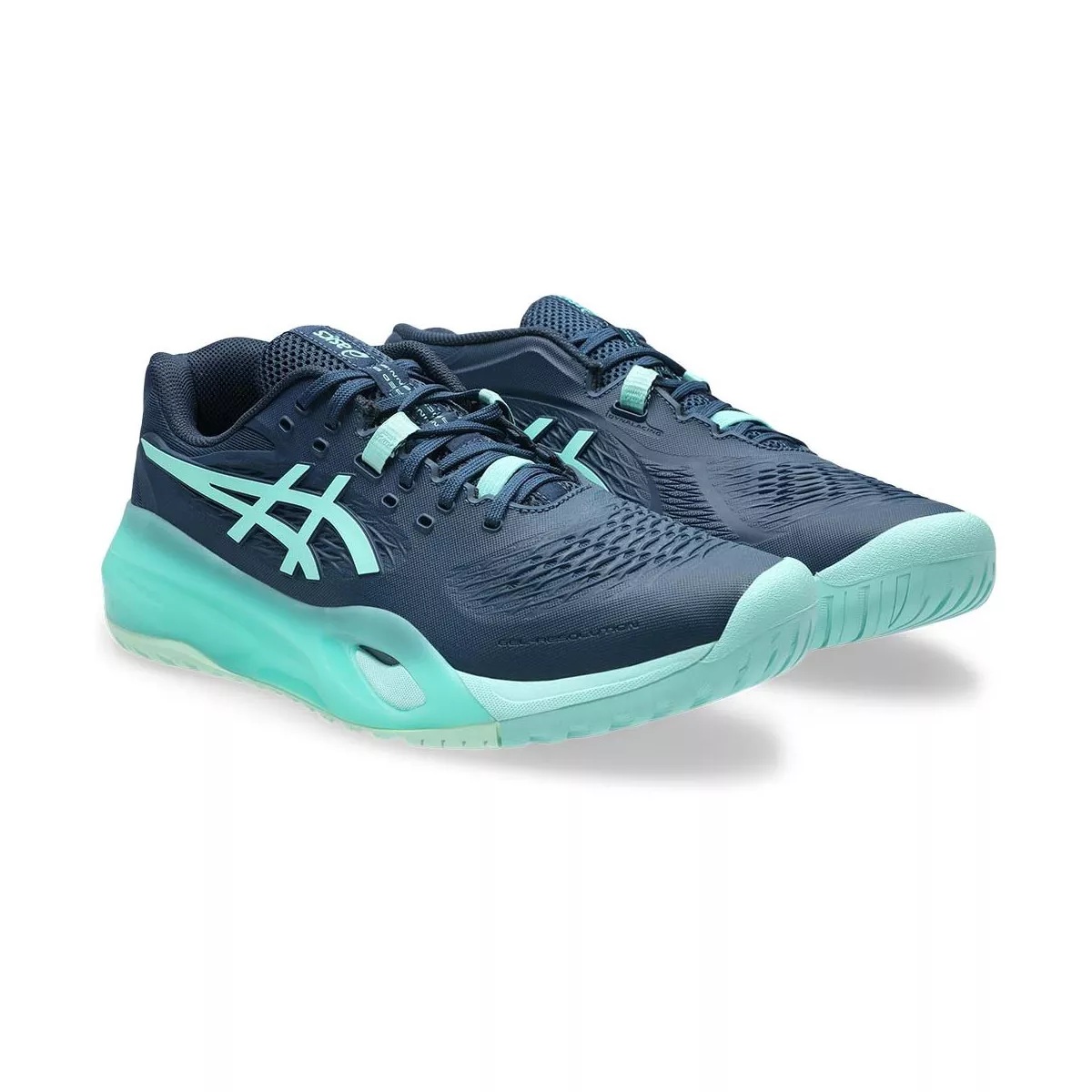 Asics Gel Resolution X Tennis Shoes - Navy / Turquoise