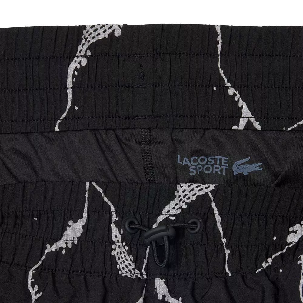 Women's Lacoste Tennis Reflective Print Shorts Black