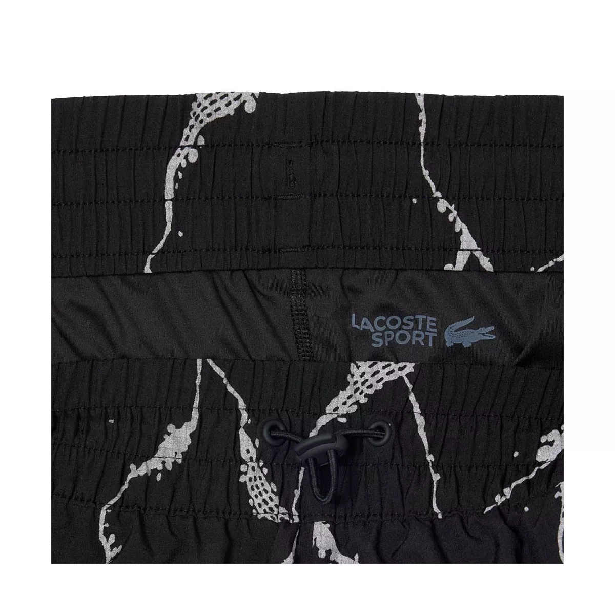 Women's Lacoste Tennis Reflective Print Shorts Black