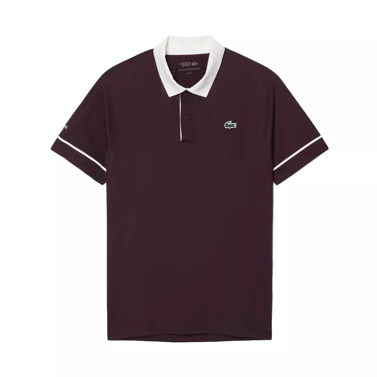 Lacoste Tennis Novak Djokovic On Court Polo Brown / White