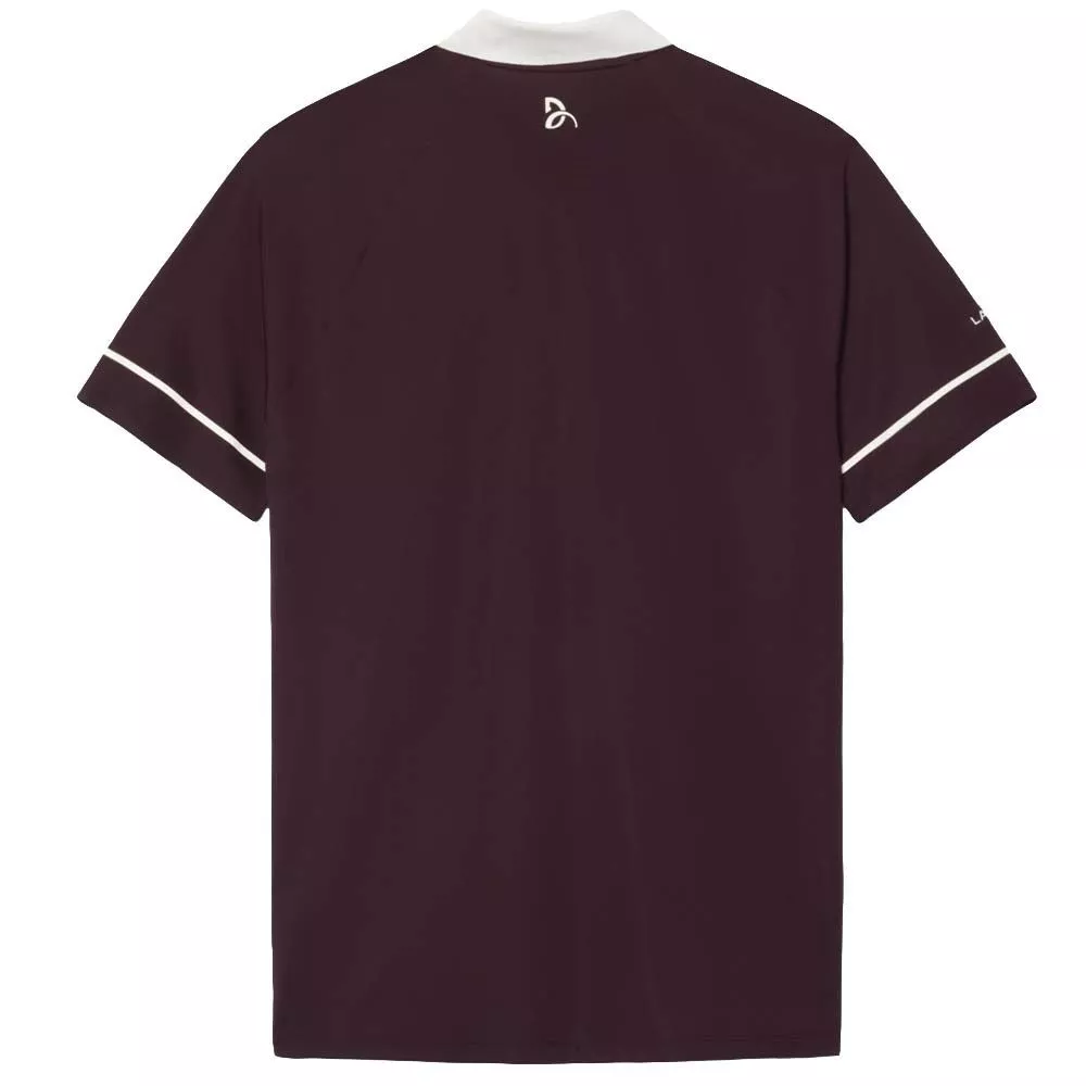 Lacoste Tennis Novak Djokovic On Court Polo Brown / White