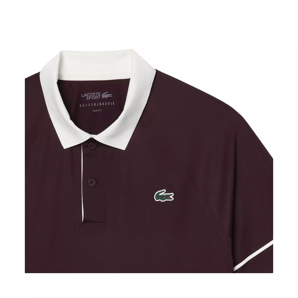 Lacoste Tennis Novak Djokovic On Court Polo Brown / White