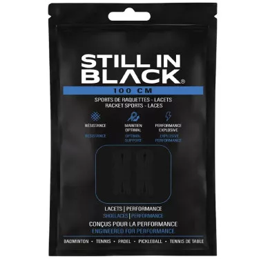 Still In Black 100cm Black Shoelaces