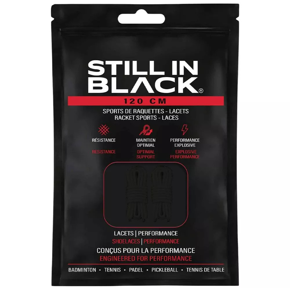 Still In Black 120cm Black Laces