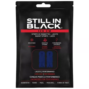 Still In Black 120cm Blue Laces