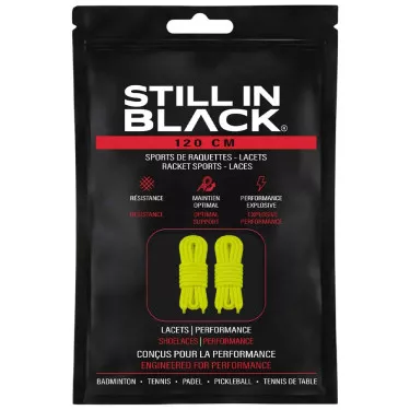Still In Black 120cm Yellow Laces