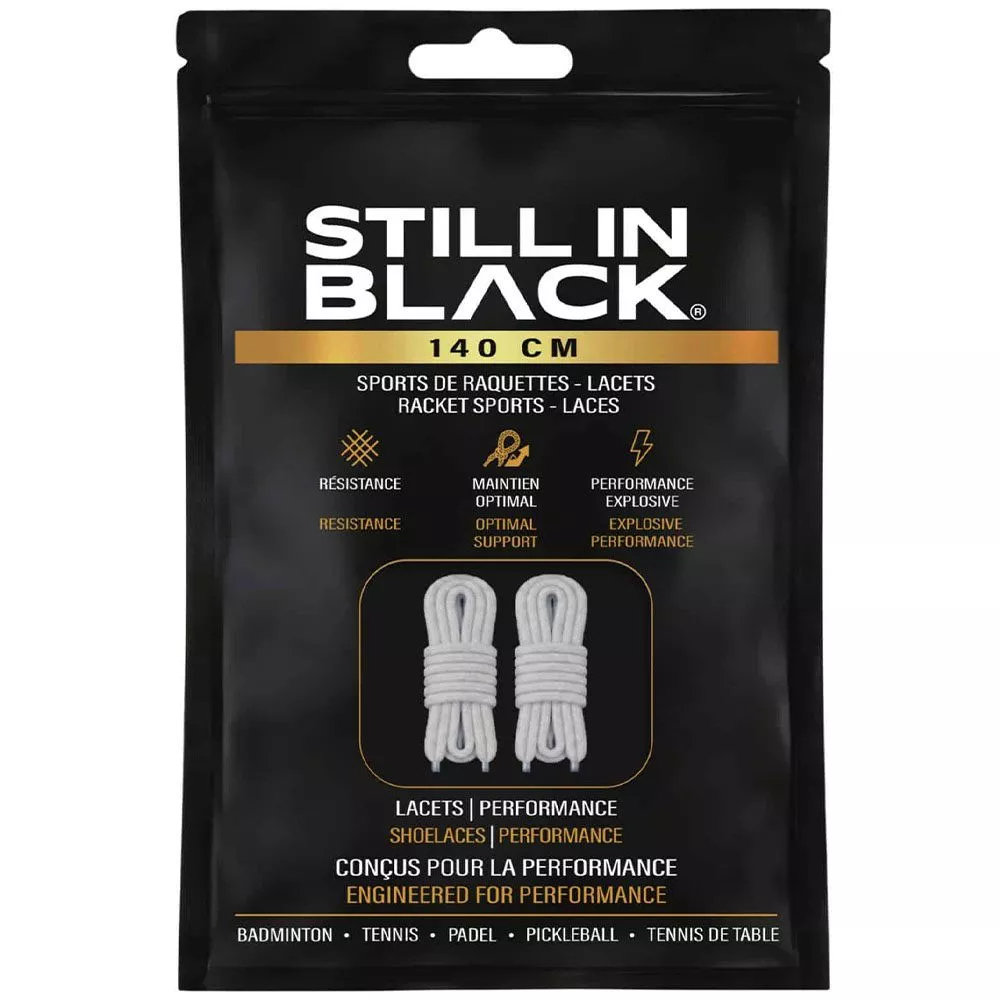 Still In Black Laces 140cm White