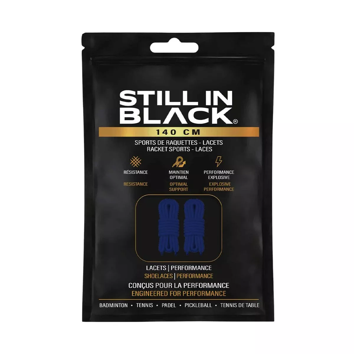 Still In Black Laces 140cm Black