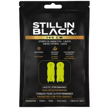 Still In Black 140cm Yellow Laces