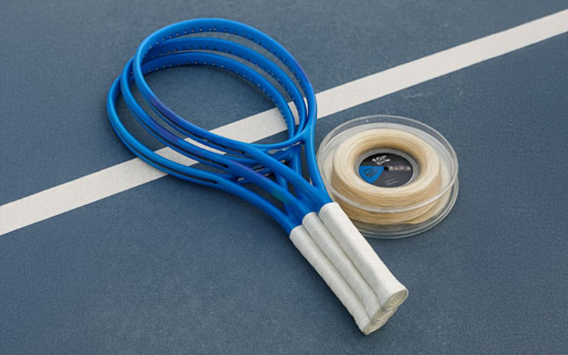 How many rackets can be strung with a 200m reel?