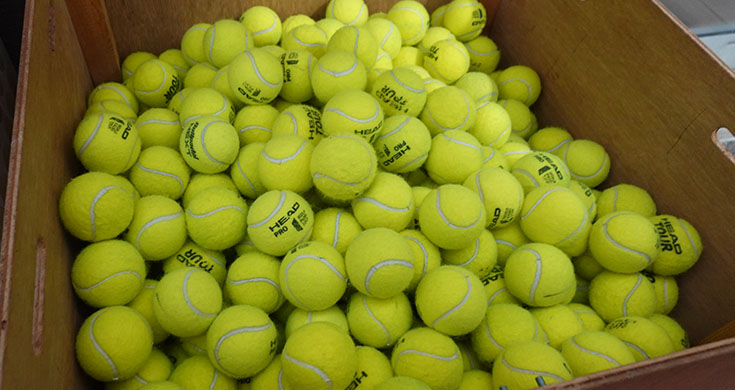 Where to find used tennis balls?